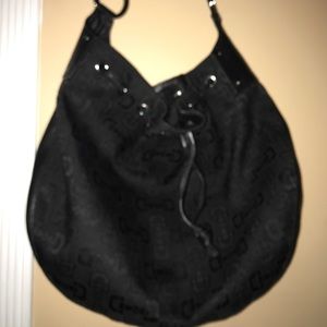 Gucci Horsebit Print Drawstring Hobo Bag